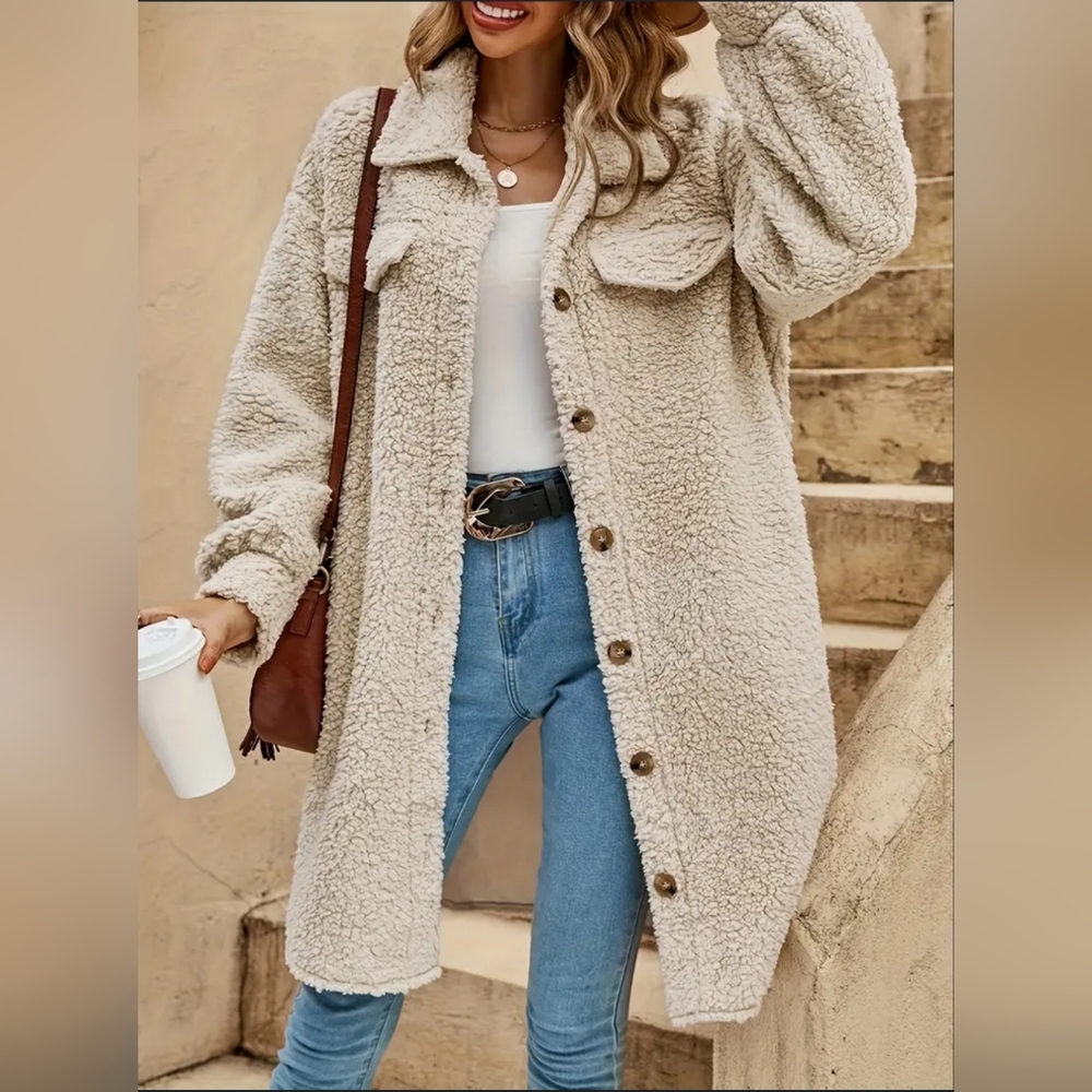 Vero Moda Cream Teddy Coat 🌸